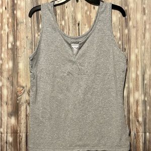 Danskin Now Womens Gray Sleeveless Active TankTop Size XL